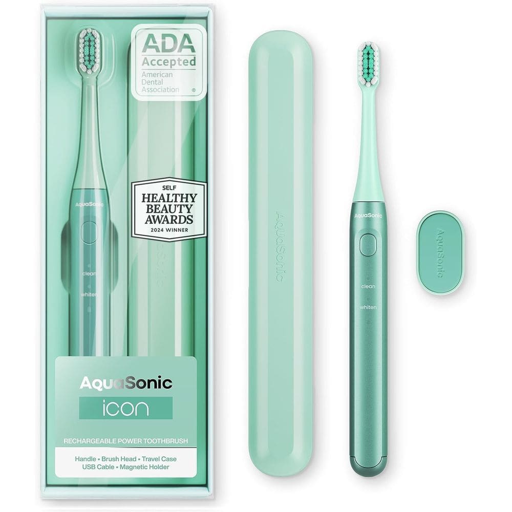 Escova de dentes elétrica Aquasonic Icon Recarregável Aprovada pela ADA
