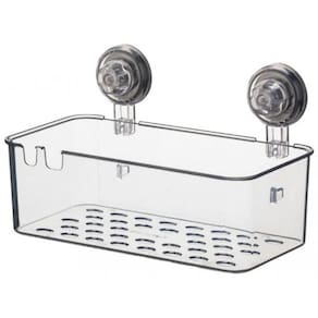 Suporte de parede box para shampoo fixação à vácuo - incolor