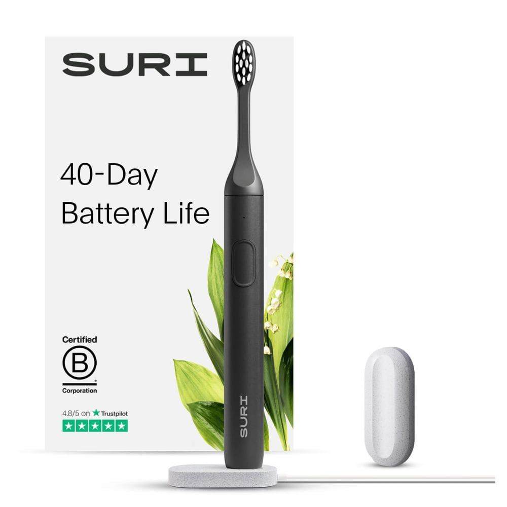 Escova de dentes elétrica SURI Sustainable 40-Day Battery 2 modos