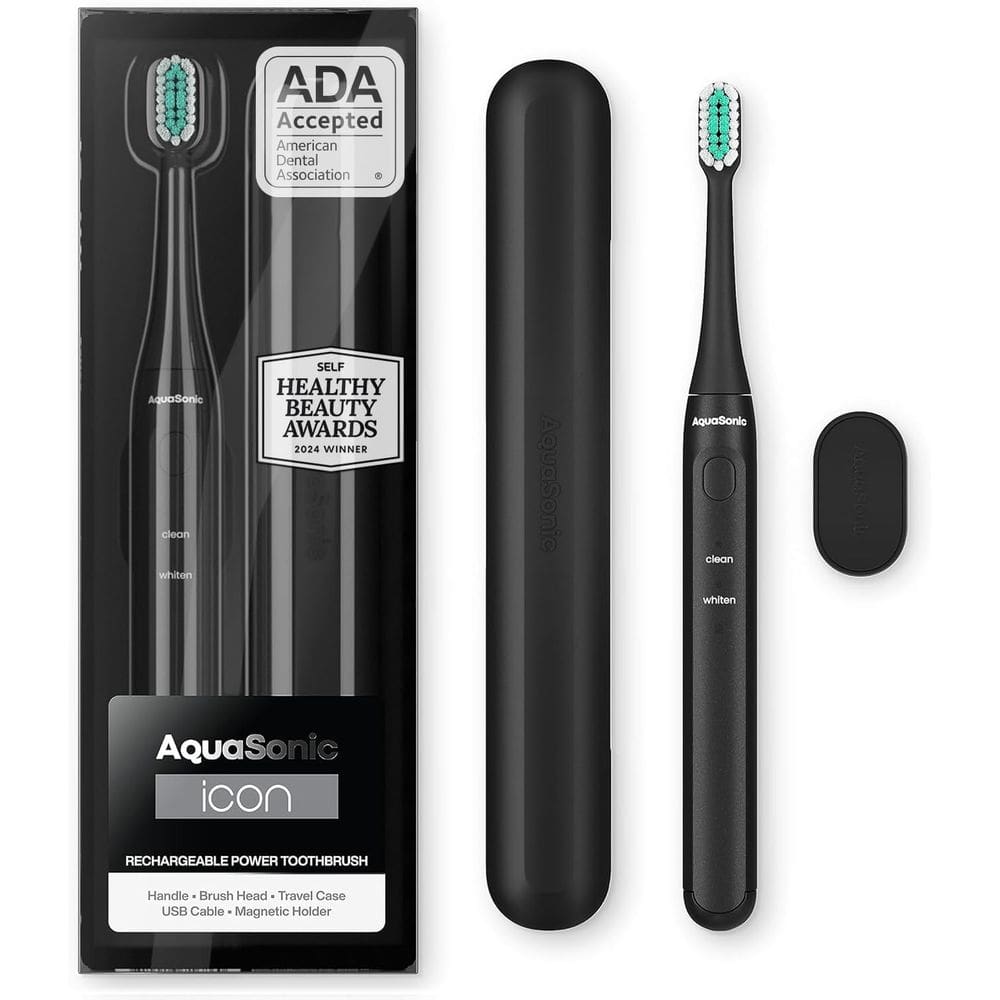 Escova de dentes elétrica Aquasonic Icon Recarregável Aprovada pela ADA