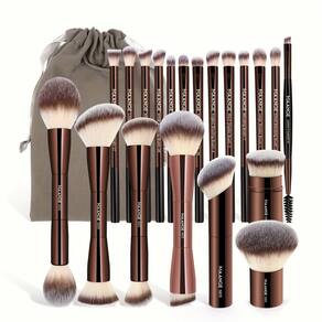 Kit de Pinceis Profissional MAANGE 21 Peças Pinceis e Bolsa