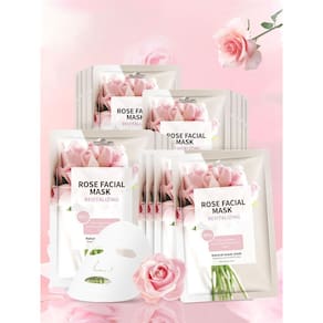 Máscaras faciais IREV Rose Skincare Nutritivas e Iluminadoras x10