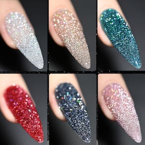 Conjunto de esmaltes GAOY Reflective Glitter 6 cores 7,3 mL