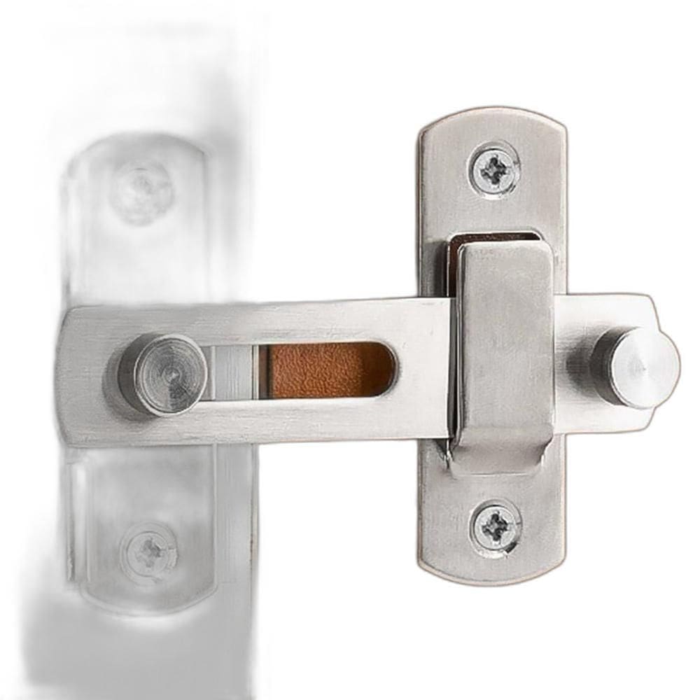 Trava Tranca De Porta Aço Inox Trinco Tarjeta Ferrolho 180