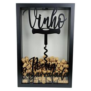 Quadro Porta Rolhas De Vinho - Poesia Engarrafada - 250Un