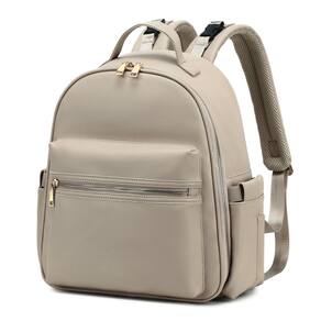 Mochila de fraldas LORADI Small com fivela de carrinho bege