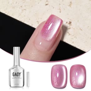 Esmalte de unhas GAOY Pink Cat Eye Gel 16 mL holográfico com ímã