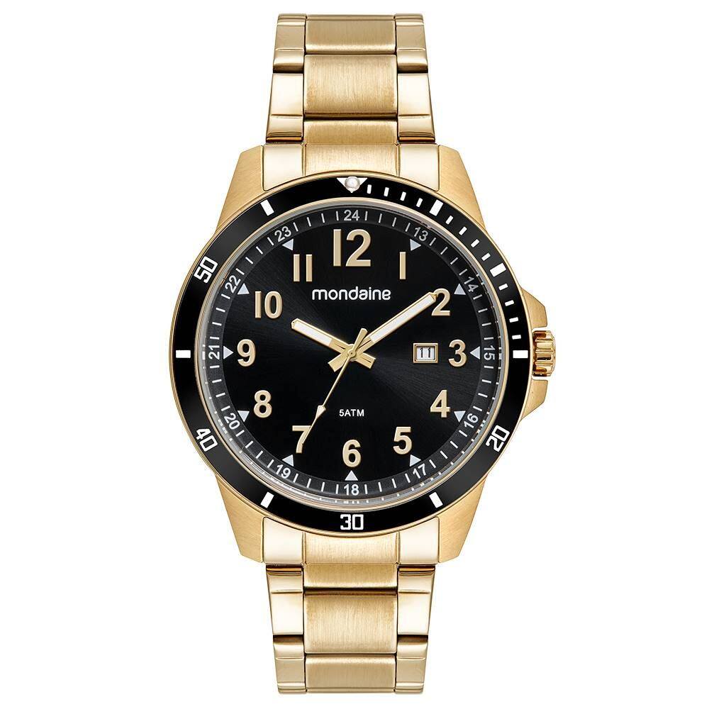 Relogio Mondaine Masculino Ref: 99673gpmvda2 Casual Aço Dourado