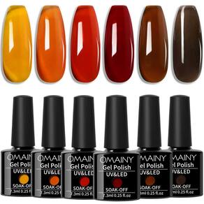 Conjunto de esmaltes Jelly Gel Omainy CS6001 com 6 cores 7,3 mL