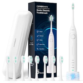 Escova de dentes elétrica Operan recarregável para adultos e crianças