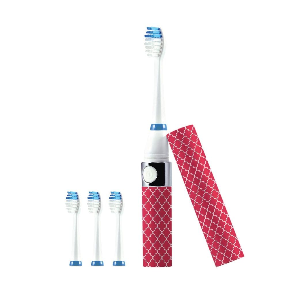 Escova de dentes Sonic Pursonic Portable operada por bateria com 3 cabeças