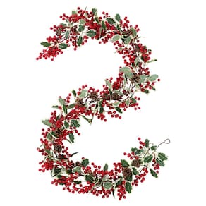 Guirlanda de Natal U`Artlines Total de 3,8 m artificial com frutas vermelhas
