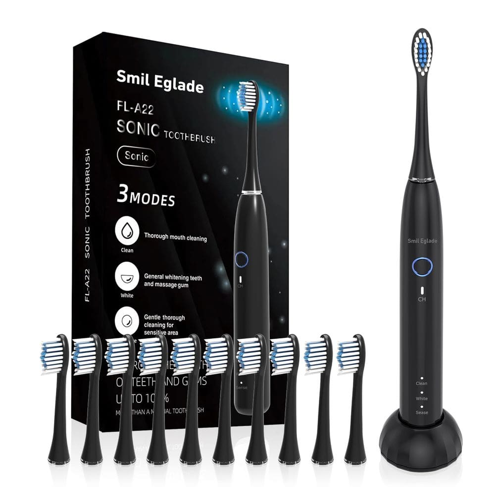 Escova de dentes elétrica NBGRLVS Recarregável Sonic para adultos