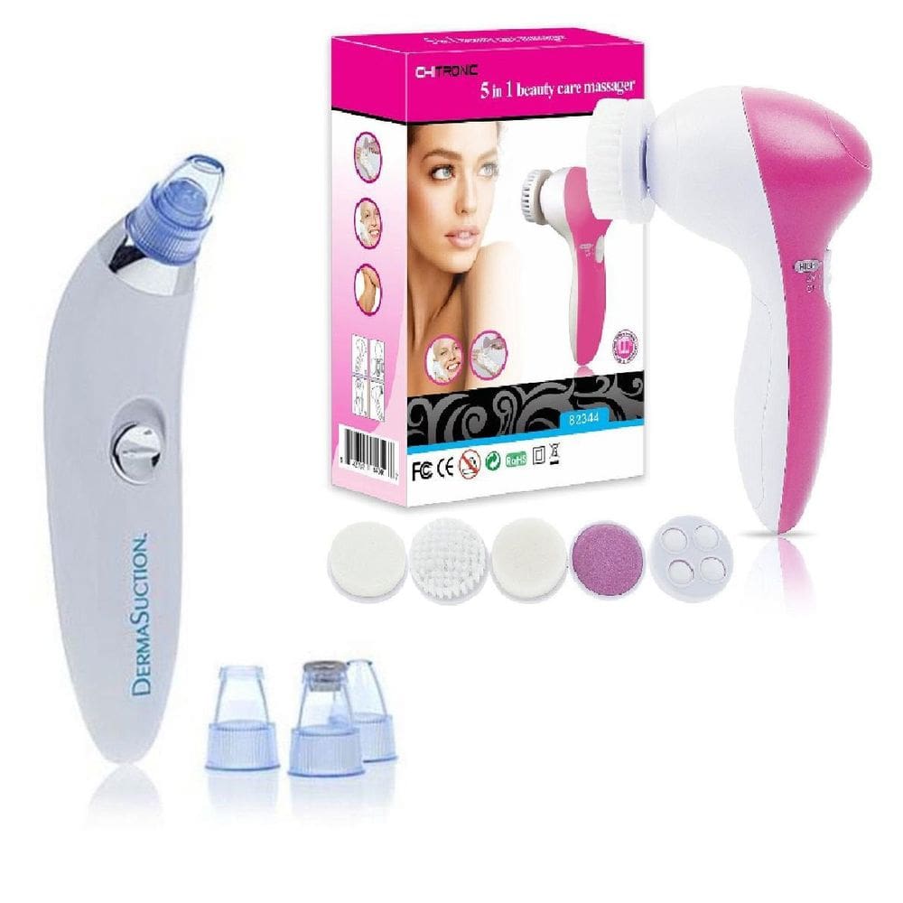 Kit Extrator De Cravos, Escova Facial Elétrica 5 Em 1