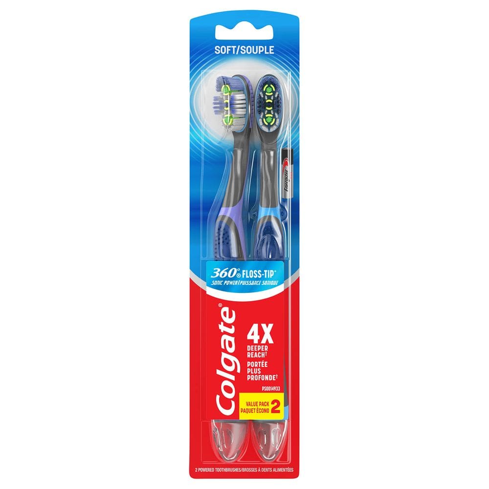 Escova de dentes Colgate 360 Vibrate Deep Clean, pacote com 2 baterias