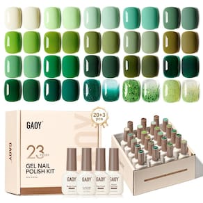 Kit de esmalte de gel GAOY White Green Jelly Glitter 23 unidades