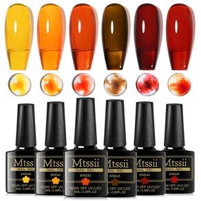Verniz de unhas MTSSII Jelly Crystal Gel translúcido de 6 cores