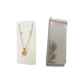 Tag Cartela Para Corrente + Saquinho 100 Peças Branco