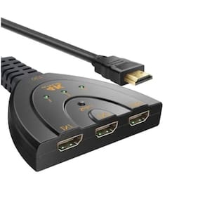 Adaptador Multiplicador Hub Switch Hdmi 3X1 Splitter 4K 3D