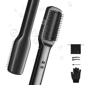 Escova de alisamento de cabelo Umitec KD377 com íon negativo preto