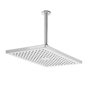 Kit com 2 Chuveiro com Tubo de Teto Retângular 360x240 Mm Rainsense Roca Cromado