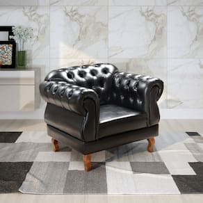 Poltrona Chest Elisabeth Courano, Otimo Conforto Preto