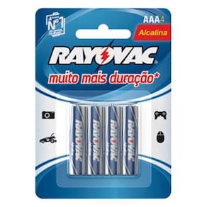Pilha Rayovac Lr3 Alcalina Aaa Palito 1.5V Com 4 Un