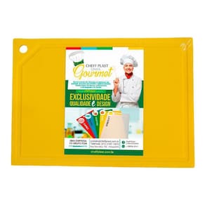 Tábua De Corte Polietileno Pead Amarela 10X250X330Mm