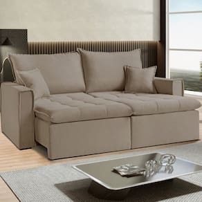 Sofá Cama Dallas 1.90 Mts sem Caixa – Bege Castor Bege