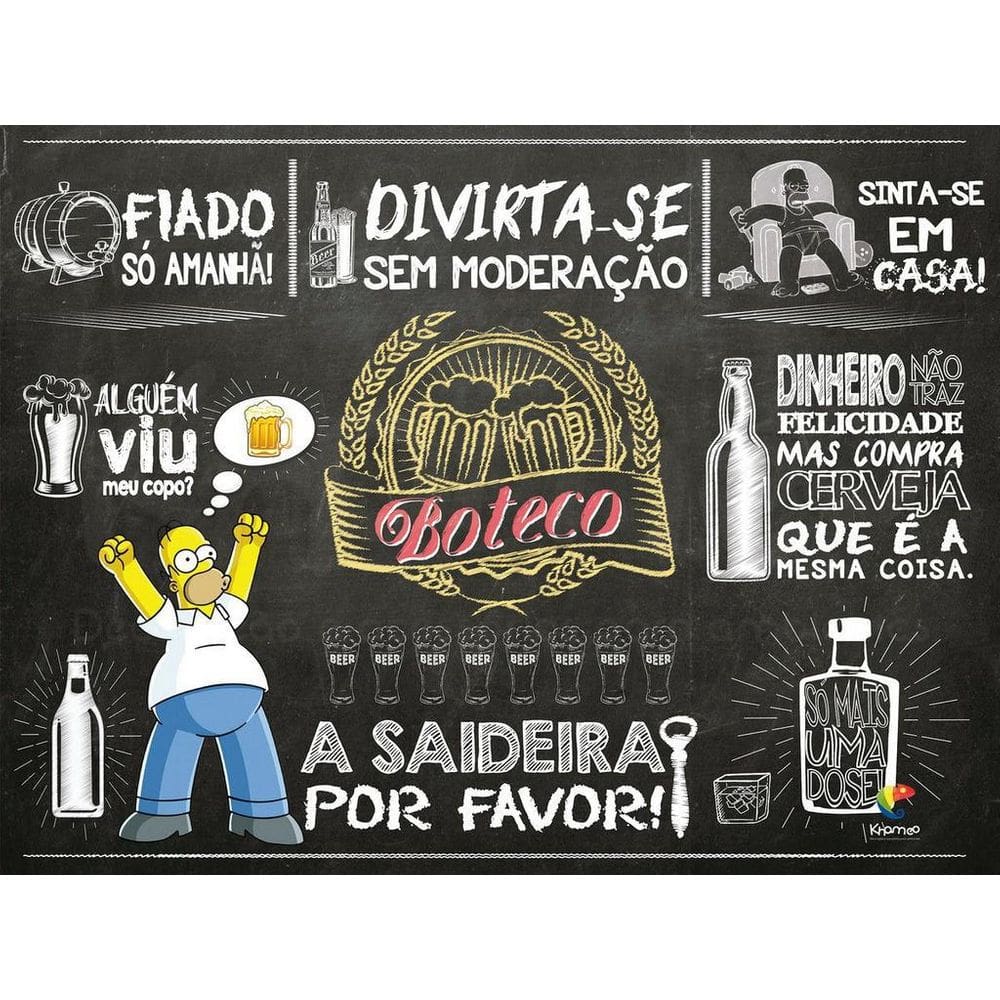 Painel Retangular 3D Sublimado Boteco 2,0X1,5 Frt-385