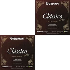 Kit 2 Cordas Violão Nylon 7ª corda Giannini Genwpa.7 Bronze 65/35 Pesado