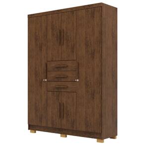 Guarda Roupa Casal Taurus 6 Portas Imbuia Rústico Vila Rica