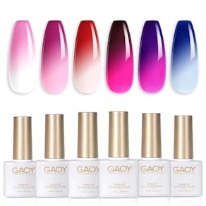 Conjunto de esmaltes de gel GAOY Color Changing 6 cores 7,3 ml