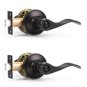 Alavancas de porta Probrico Oil Rubbed Bronze Privacy, pacote com 2