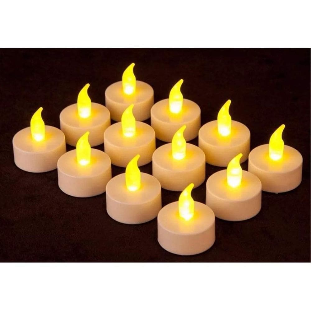 Kit 12 Velas Eletrônica Decorativa Led Baterias Inclusas