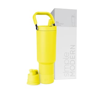 Garrafa de água Simple Modern Trek Pivot 1,2 L com alça Canary