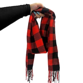 Cachecol Lenço Feminino Inverno Redstar Winter Em Xadrez