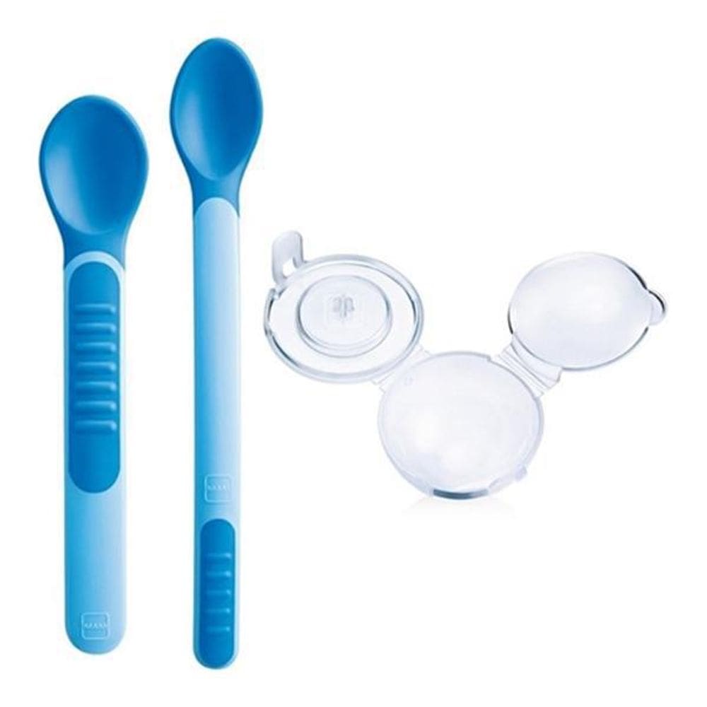 Kit 2 Colheres Termossensíveis Azul Mam