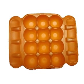 100 Bandeja De Isopor Para 12 Ovos 24X20Cm Laranja Meio Fd