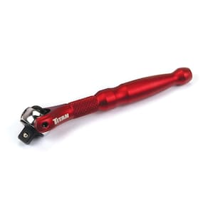 Unidade Ratchet Titan Tools 11320 1/4" x 4" vermelha de 90 dentes