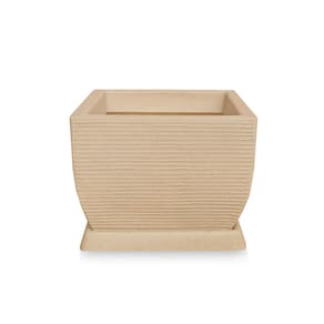 Vaso De Planta + Prato Quadrado Em Polietileno 30X40 Areia