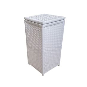 Cesto de Roupa Roupeiro Fibra Sintética 30x30x60 Branco