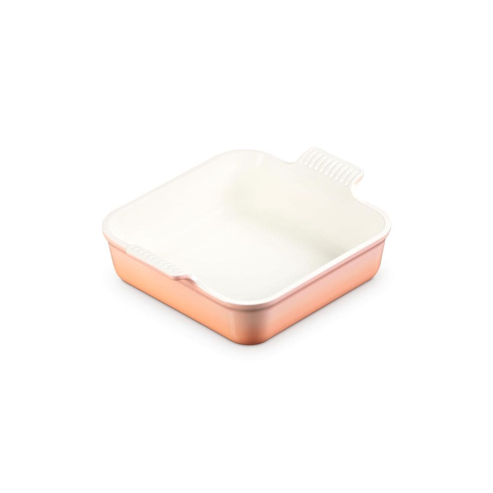 Assadeira Le Creuset Stoneware Heritage Square 3L - Peche