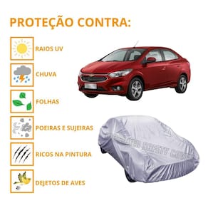 Capa Cobrir Carro Prisma Com Qualidade Proteção Impermeável