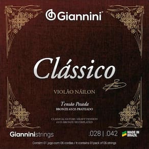Encordoamento Violão Nylon Giannini Genwpa Pesada Clássico