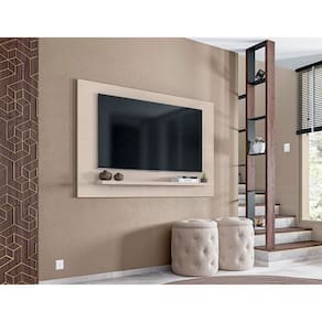 Painel Para Tv Safira 1.35 Off White - Casa D Móveis