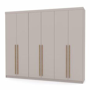 Guarda Roupa Casal 2,75m Dubai Majestic 6 Portas Fendi Vila Rica
