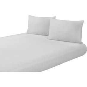 Jogo De Lençol Queen 3 Pçs Com Elástico 30 Cm Cor Branco