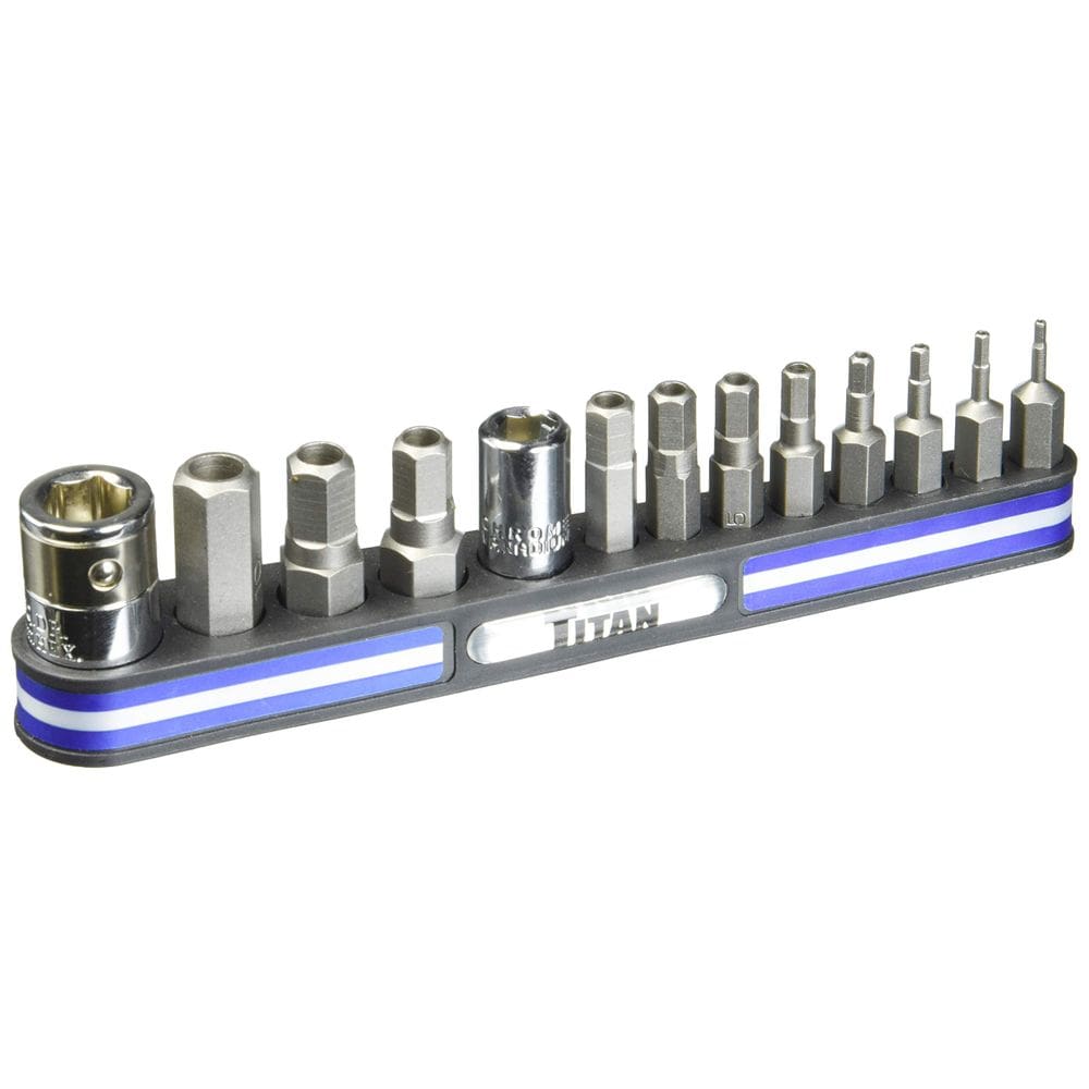 Conjunto de brocas hexagonais métricas resistentes à adulteração Titan 16136 de 13 peças