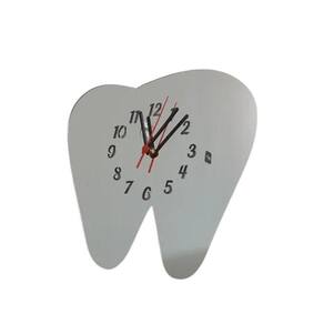 Relógio Acrílico Dente Espelhado Escritório Dentista